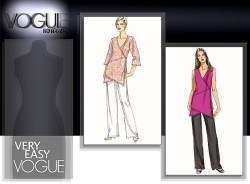8500 VOGUE SO EZ LINED WRAP TOP SLEEVES OR NOT, PANTS PATTERN 16-26 OR 4-14 New Choice